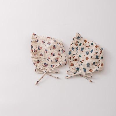 Adorable Baby Princess Drawstring Bucket Hat with Sweet Flower Design for Newborns 