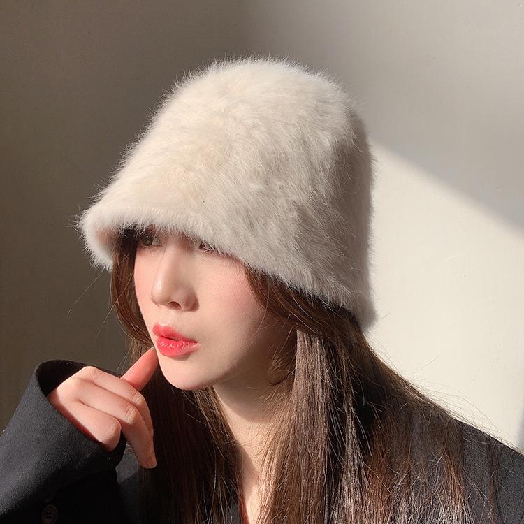 Buy Women Bucket Hat Plush Fisherman 