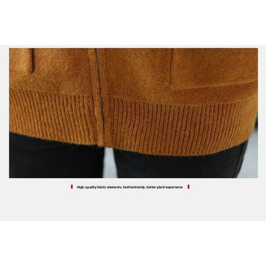 Spring and Autumn Hooded Knitted Top, Casual and Fashionable, External Zipper Sweater, Cardigan Jacket, Women's