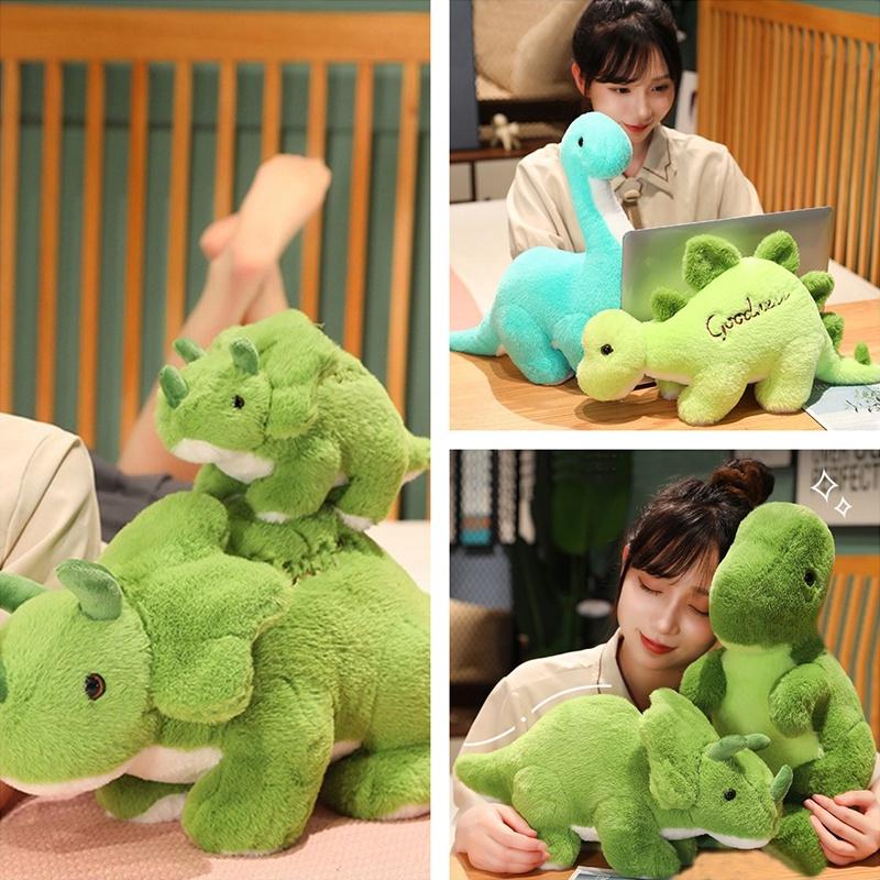Jurassic Dinosaurier Park Plüschtier Grüner Stegosaurus Dreieckiger Drache Tyrannosaurus Rex Cartoon Stofftier