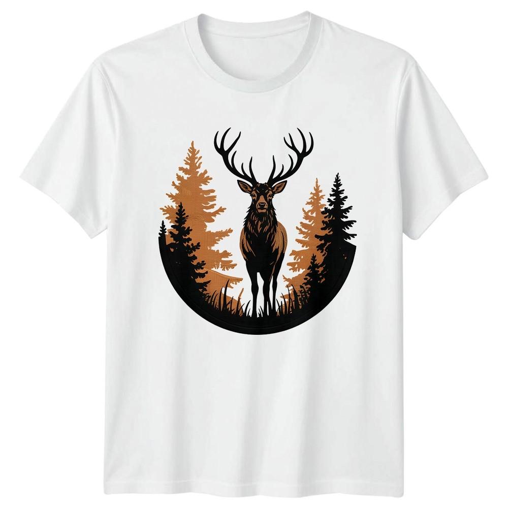 Majestic Stag In Wilderness Forest Unisexs TShirt Deer Wildlife S