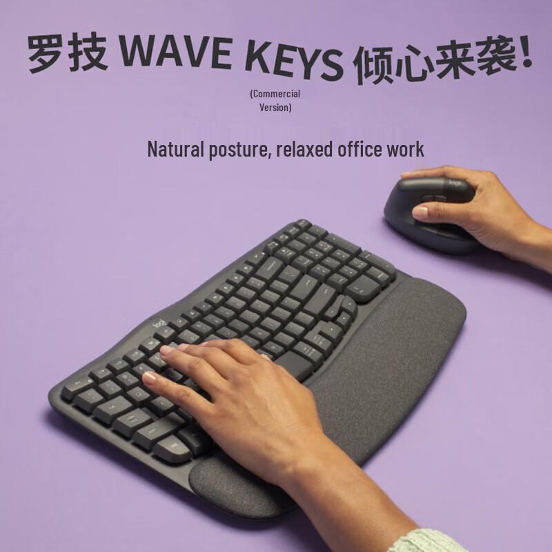 Logitech WAVE KEYS Ergonomic Wireless Keyboard
