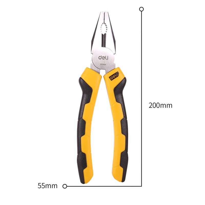 Deli 8-inch Wire Pliers with Two-Color Handle