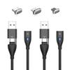 Cable Cable 20V 5A 100W Fast Charging Data Transfer To Compatible with Magnetic Charging Type-C [1m + 1.8m] [Black] 6-in-1 PD3.0 High-Speed
