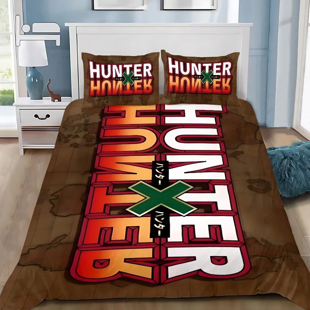 Anime Duvet Cover Pillowcase Hunter X Hunter Bedding Set Adult Boy Girl Bedroom Decoration Children Single Double Large Size