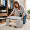 Large Capacity Striped Visible Storage Bag Non-Woven Fabric Quilt Storage Box  Quilt Storage