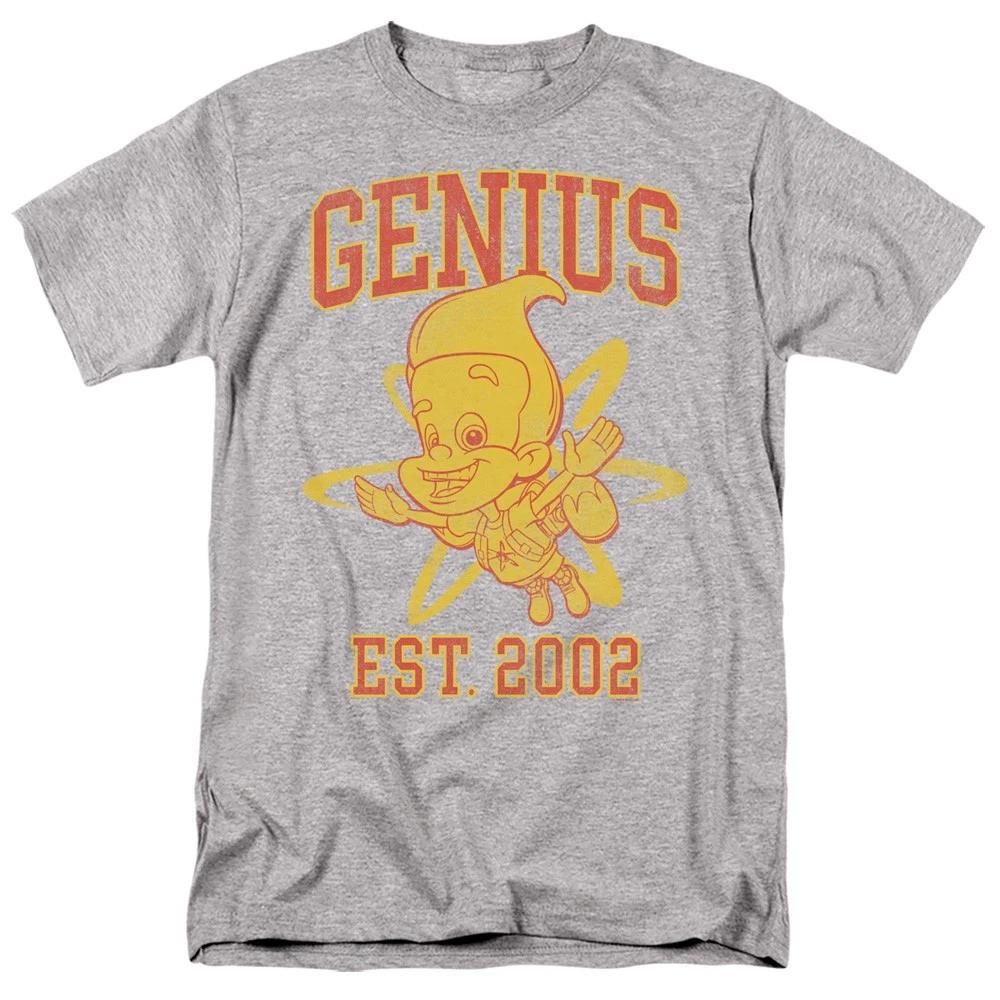 Jimmy Neutron - Genius Collegiate -  Unisex Short Sleeve Children s T-shirt - Gray 130