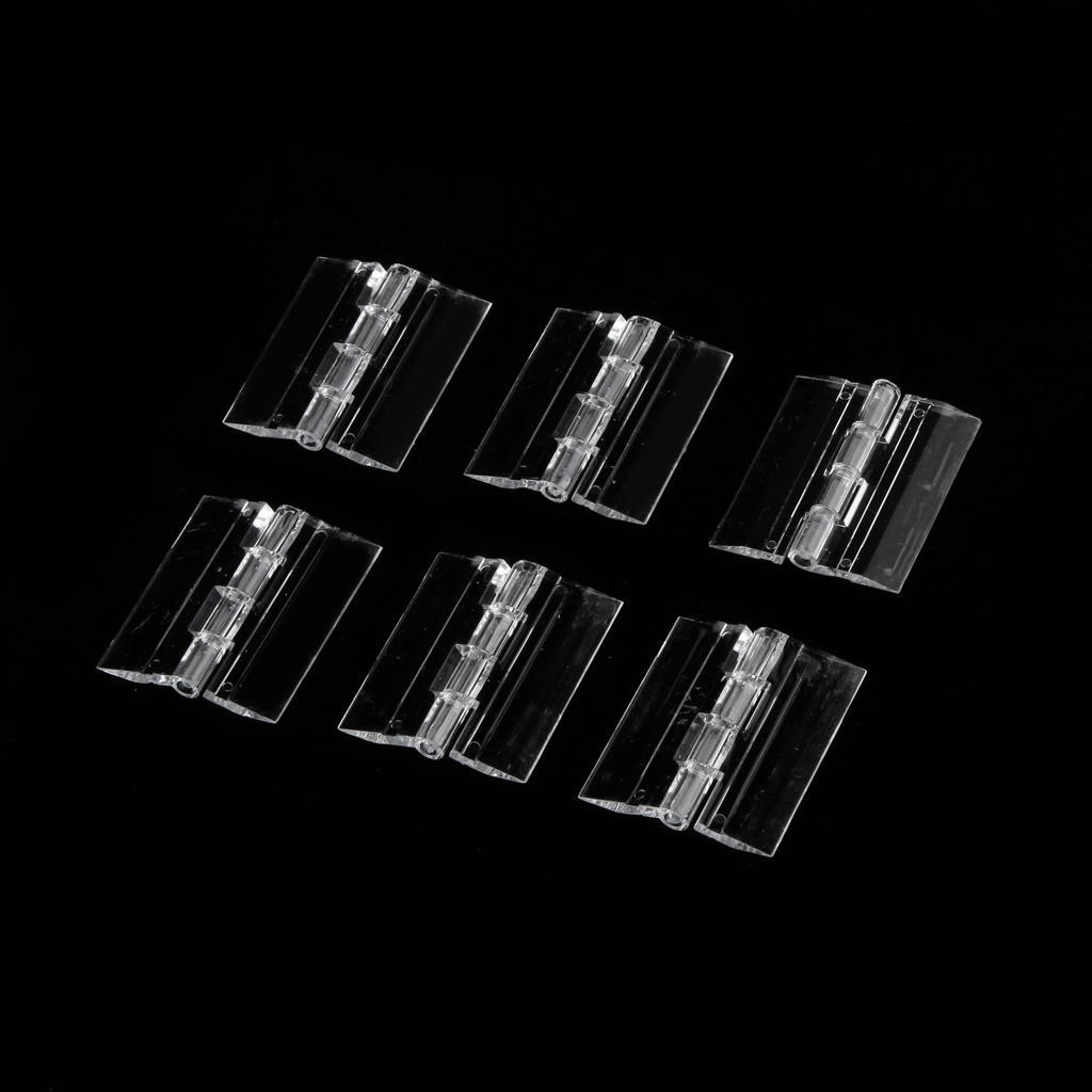 10Pcs Acrylic Glue Bonding Box Piano Acrylic Hinge Durable Clear Acrylic Plastic Folding Hinges Plexiglass Hinge Transparent Acrylic Hinges