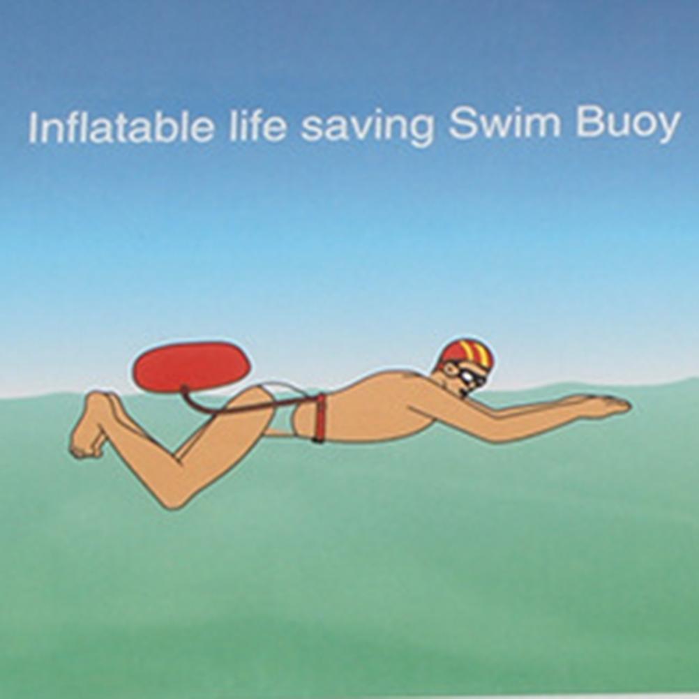 Durable PVC Swim Buoy Tow Float with Adjustable Waist Belt for River Lake Sea Ocean Swimming