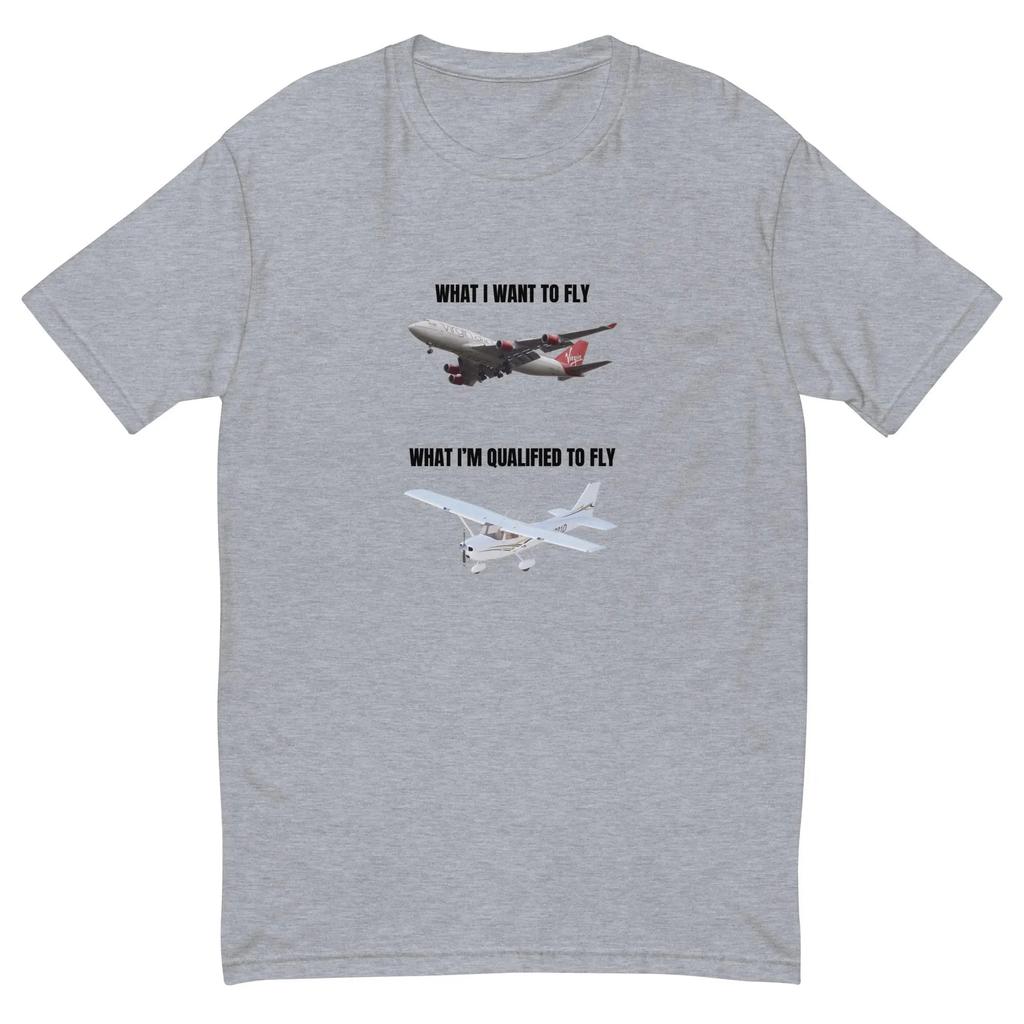 Pilot Kurzarm T-Shirt Boeing 747 Cessna 150 152 SEP einmotorig mehrfach kommerziell lustig Komödie Humor Traum Geschenk