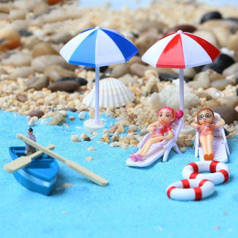 Mini Beach Ornament Micro Landscape Fairy Garden Decorative Doll House Accessory