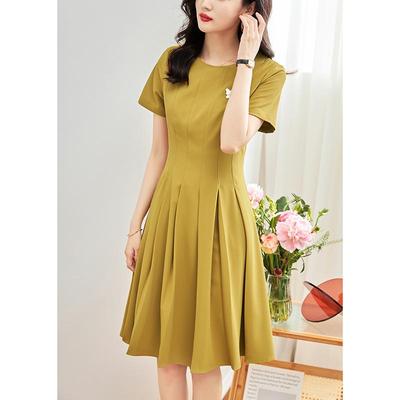 Rochie chic A-line din mai multe piese: Drapaj Elegant, Talie Subțire, Fustă Largă