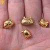 Copper-Plated Sand Gold Wealth Crab Dumpling Spacer with Lucky Rabbit Bead for DIY Jewelry Making