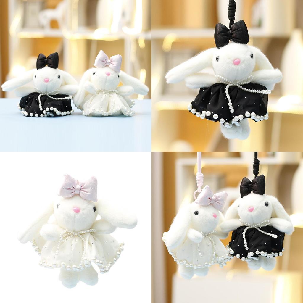 Cartoon Rabbit Plush Doll With Pp Cotton Filling For Handbag Decoration