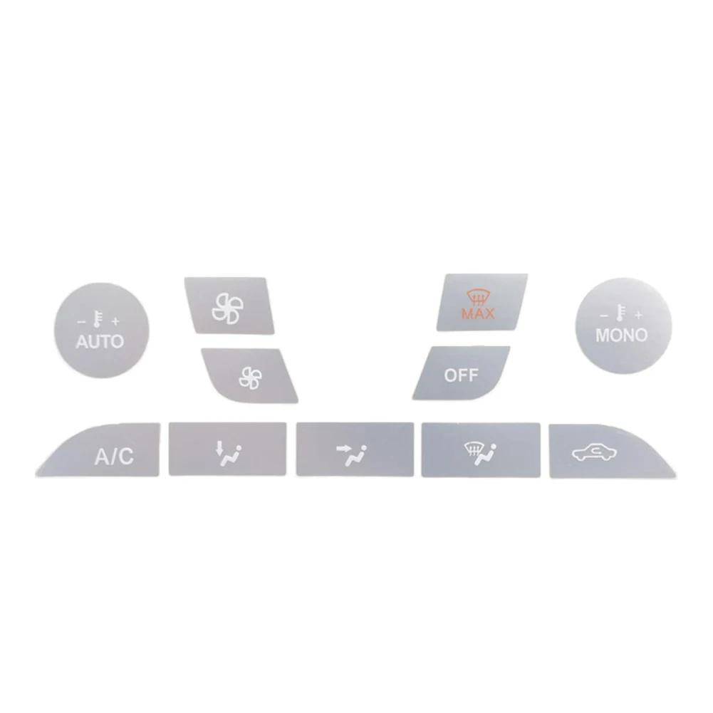 For Ford Focus MK2 Interior Decal Silver Button Repair Stickers for Air Conditioner for Ford Focus 2 Interior Tuning Accessories