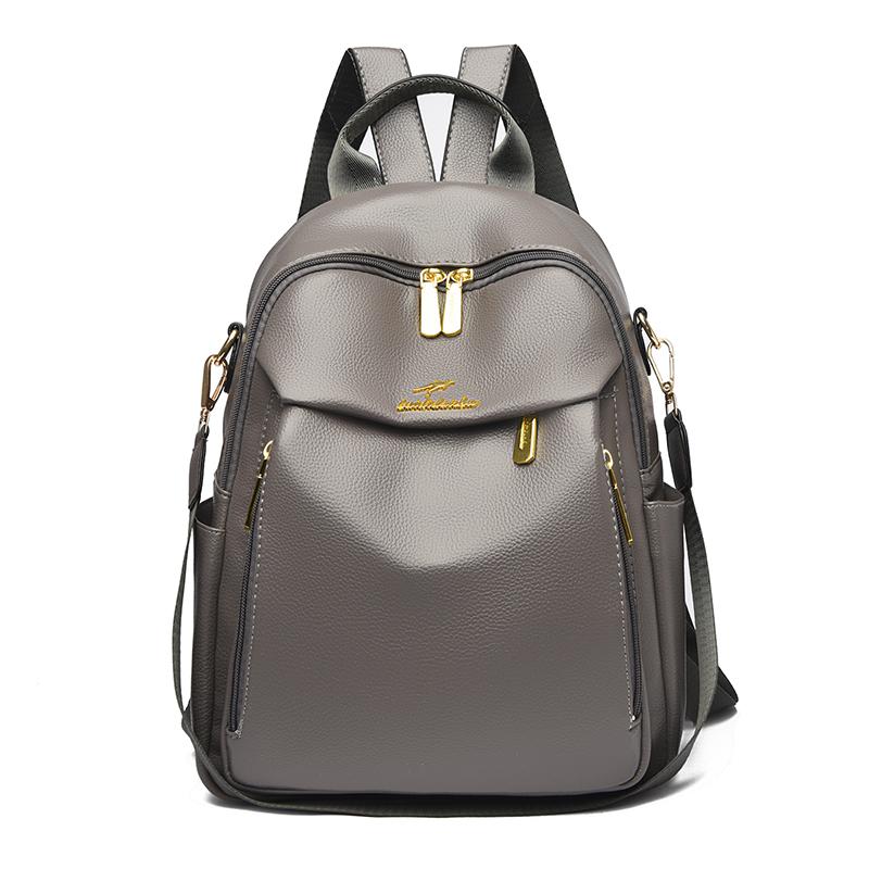 Women's PU Backpack Durable Shoulder Bag Large Capacity Travel Backpack