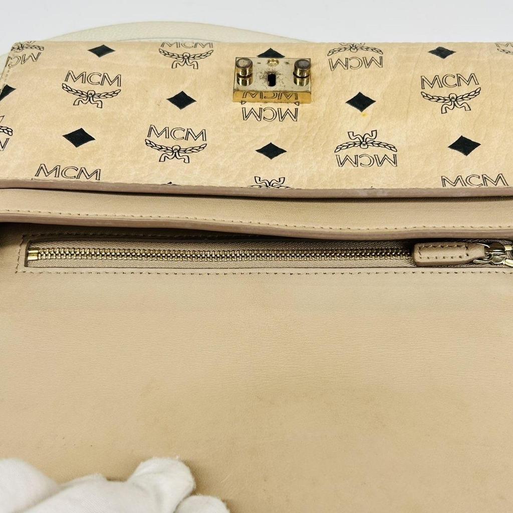 [Pre-Owned] Millie Visetos Monogram Envelope Bag Chain Bag Leather Crossbody Bag Small - Very Good #3A2DX9