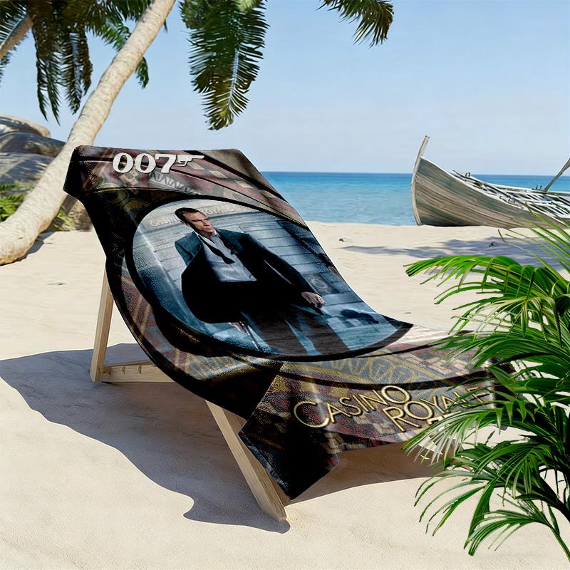 007: Spectre Danger beach towel Beach towel for vacation photos Outdoor camping quick-drying swim towel Absorbent bath towel swim beach towel Comfort