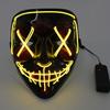 Wireless Halloween Neon LED Purge Mask Masque Masquerade Party Masks Light Grow In The Dark Horror Mask Glowing Masker
