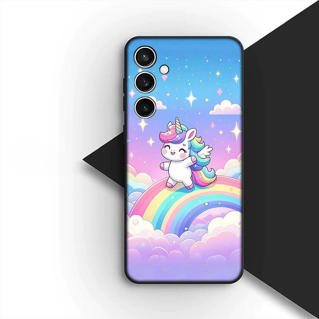 Cover for Samsung Galaxy S24 S25 S23 FE Ultra Plus S7 Edge S25+ S23+ A56 5G Casing Silicone Phone Case Unicorn Horse Wallpaper