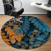 1pc Autumn Leaves Office Round Area Rug, Indoor Mat Suitable ForOffice, Under Office Chairs Bedroom Living Room Home Decor, Room Decot185