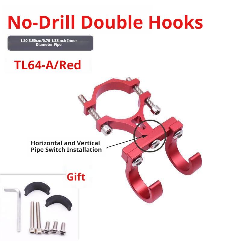 SEAMETAL Electric Scooter Hook Aluminum Alloy Handlebar Crossbar Double Hook Holder Universal Hanger Hook For Motorcycle Bike