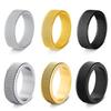 European Trend 18K Gold-Plated Stainless Steel Rotatable Grid Design Decompression Ring