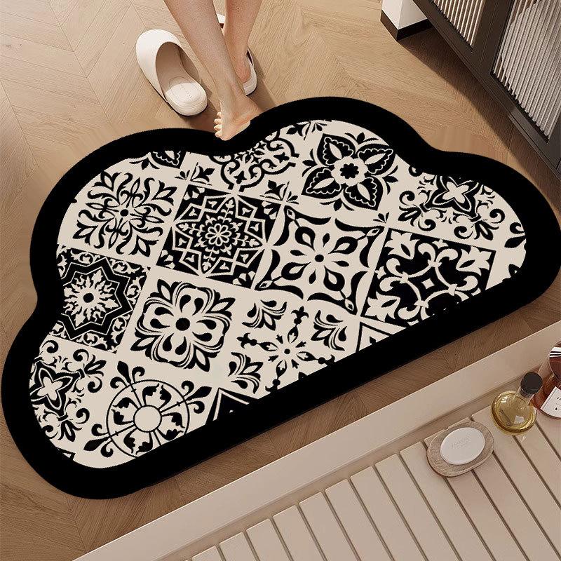 Irregular Carpet Entrance Door Mat Bathroom Water Absorption Mat Household Diatomaceous Earth Non-Slip Foot Mat Entryway