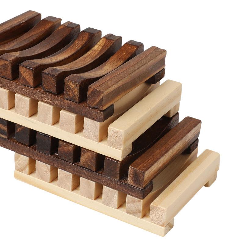 Umweltfreundliche Seifenschalen Natürliches Holz Seifenschale Halter Haus Küche Badezimmer Seifenablage Rostfreier Organizer Badezimmer Zubehör