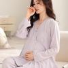 H3CD 1 Set Maternity Nursing Sleepshirt Elastic Waist Home Wear Comfortable Fabric For Breastfeeding Comfort