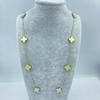 13MM Titanium Steel Necklace 60+5CM 10 Flower Double Sided Star Pattern Shell Lucky Four Leaf Clover Necklace