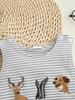 European Summer Baby Romper - Sleeveless Striped with Animal Embroidery for Boys & Girls