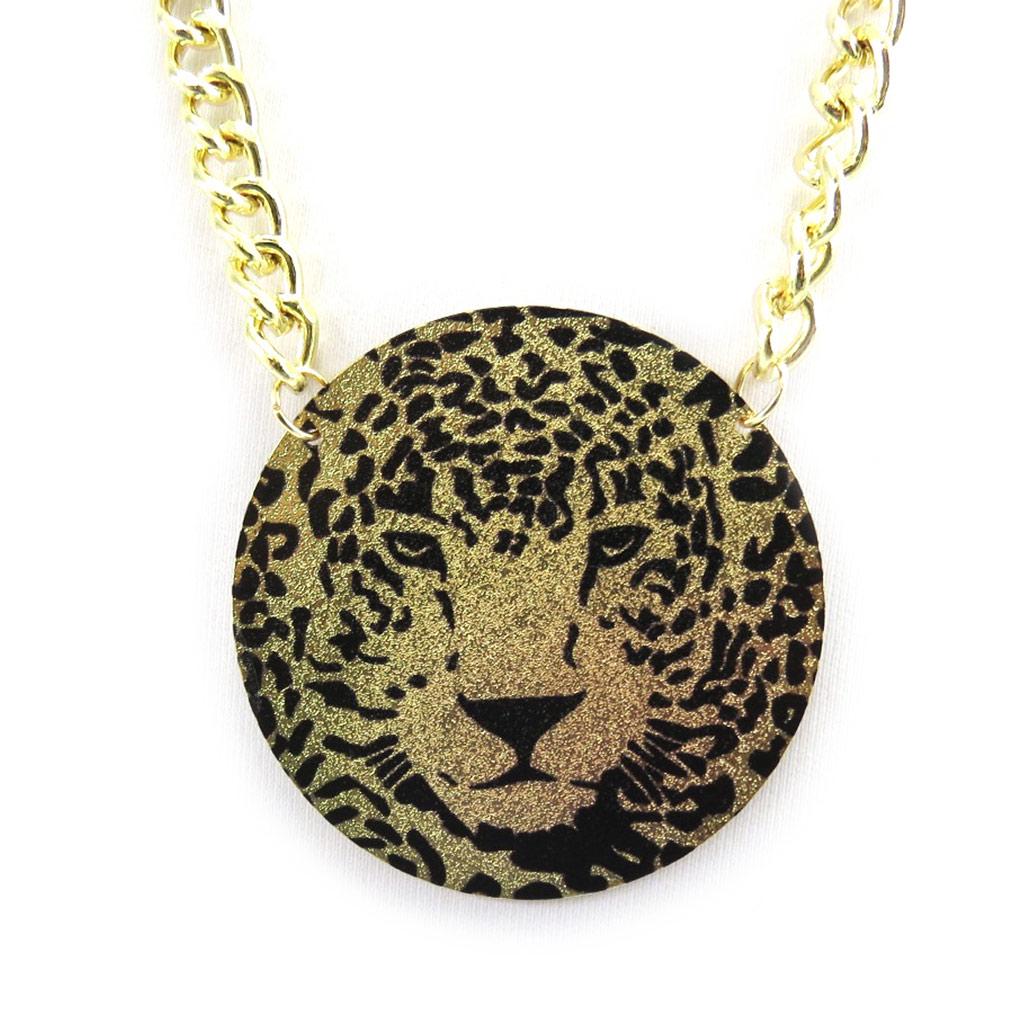 Les Trésors De Lily [L6059] - Golden 'Panthère' Designer Necklace
