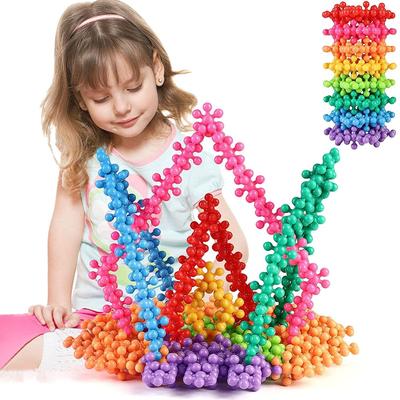 60/400PCS Plum Blossom Building Blocks 3D Bricks Toys Baby Snowflake Building Blocks Toys