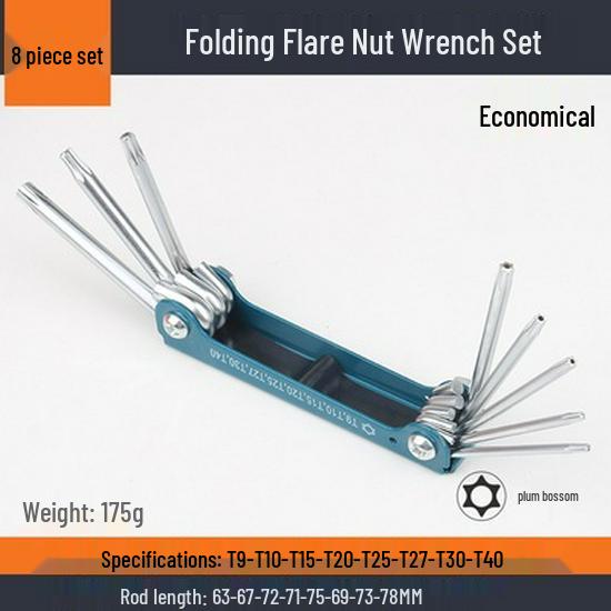 Compact Folding Multi-Tool Set: Metric & Imperial Hex, Torx, Screwdriver