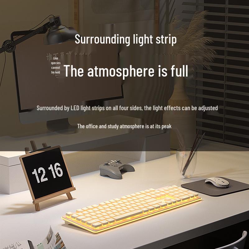 K8 Wired/Wireless Mechanical Keyboard & Mouse Set for Office and Gaming