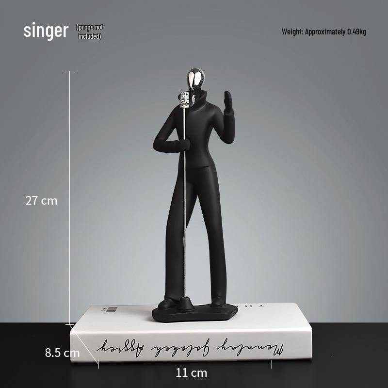 Nordic Music Band Figures: Creative Living Room & TV Cabinet Ornament