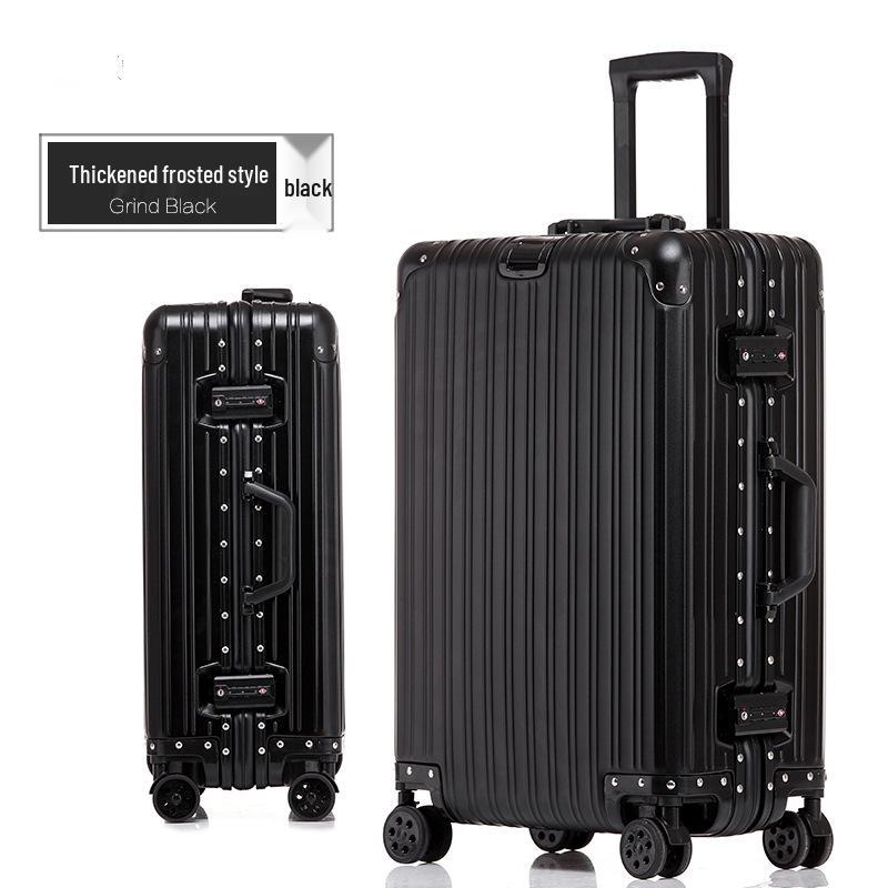 20-Inch Aluminum-Magnesium Alloy Carry-On Suitcase with Password Lock and Metal Frame