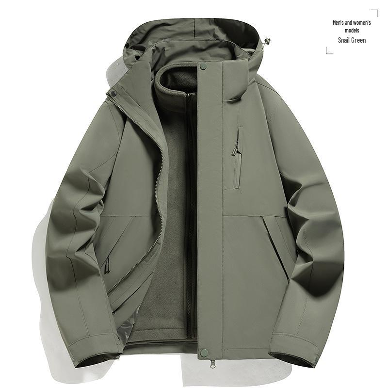 

Ветровка 3-в-1 с водоотталкивающим покрытием и логотипом на заказ для мужчин и женщин - Идеально подходит для школьной или классной формы и альпинизма. L