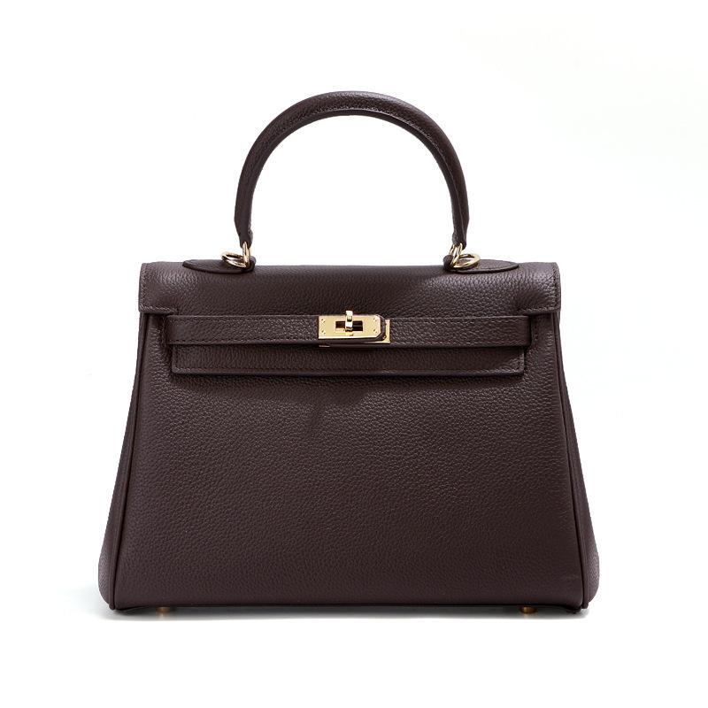 First layer cowhide high quality lychee pattern women's bag shoulder crossbody handbag