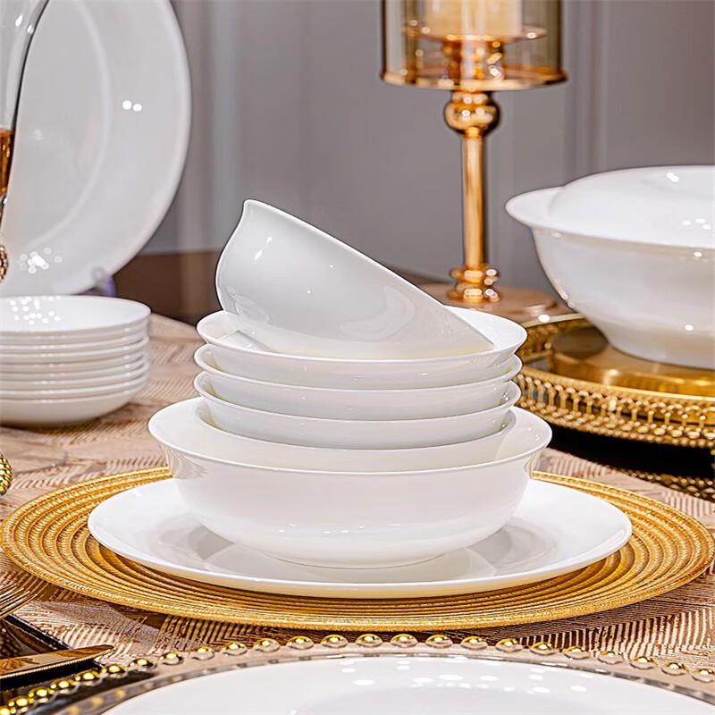 Simple White Ceramic Dinnerware Set