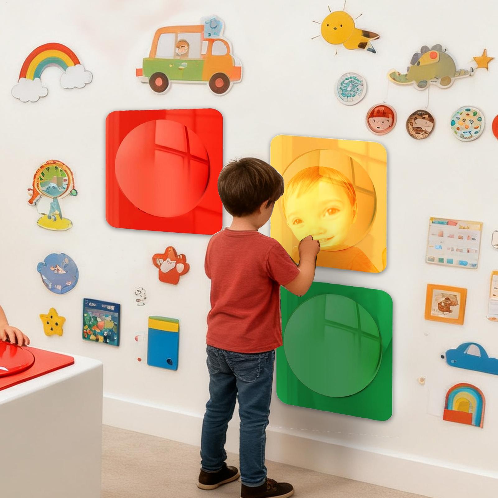 

Bubble Sensory Mirror 3-Piece Interactive Home Decor Toddler Acrylic Sensory Bubble Mirror For Feelings Exploration Tactile China Mainland
