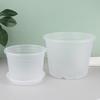1Pc Transparent Round Orchid Pot With/Without Tray Root Control Plastic Orchid Pots With Holes Breathable Plant Growth Container