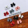 100pcs Resin Bowknot Nail Art Ornaments, Black & White Ribbon Style