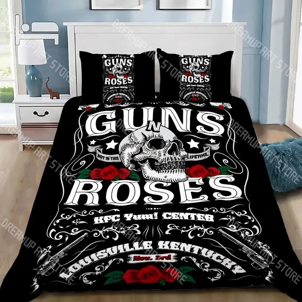 Fashion Band G-Guns N R-Roses Bedding Set Single Twin Full Queen King Size Bed Set Kids Bedroom Duvetcover Sets Bed Sheet Set