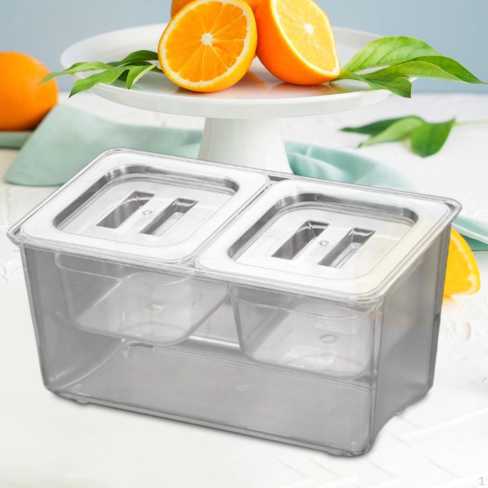 

Охлажденная приправа Caddy Коммерческая коробка джемов с контейнерами Банка для приправ Видна для 2 compartments