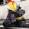 Men Colorblock Skateboard Sneakers Fashionable Lace Up Round Toe Thick Soled Casual Sports Shoes Trendy Unique Platform