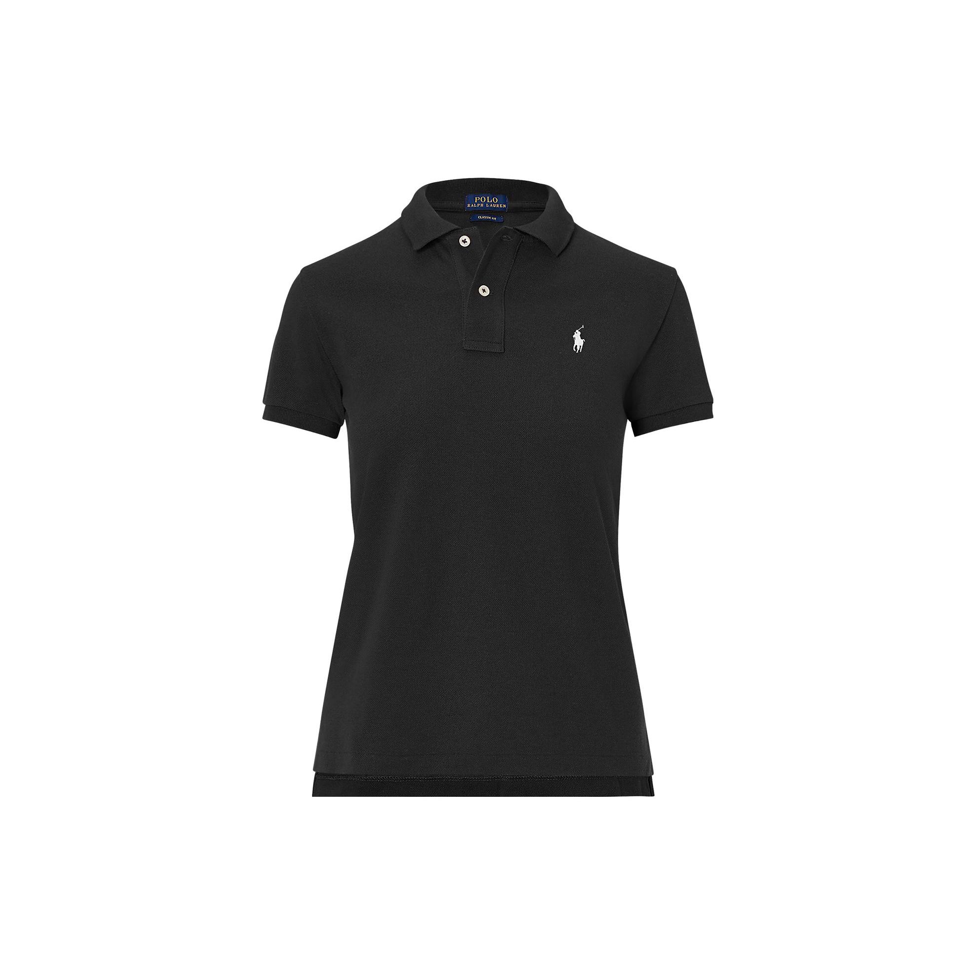 

Поло Ralph Lauren однотонное прямого кроя женские топы Черный WMPOKNINN820145-001 L