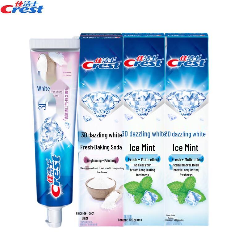 

Crest 3D White Toothpaste Arctic Mint & Baking Soda Pack