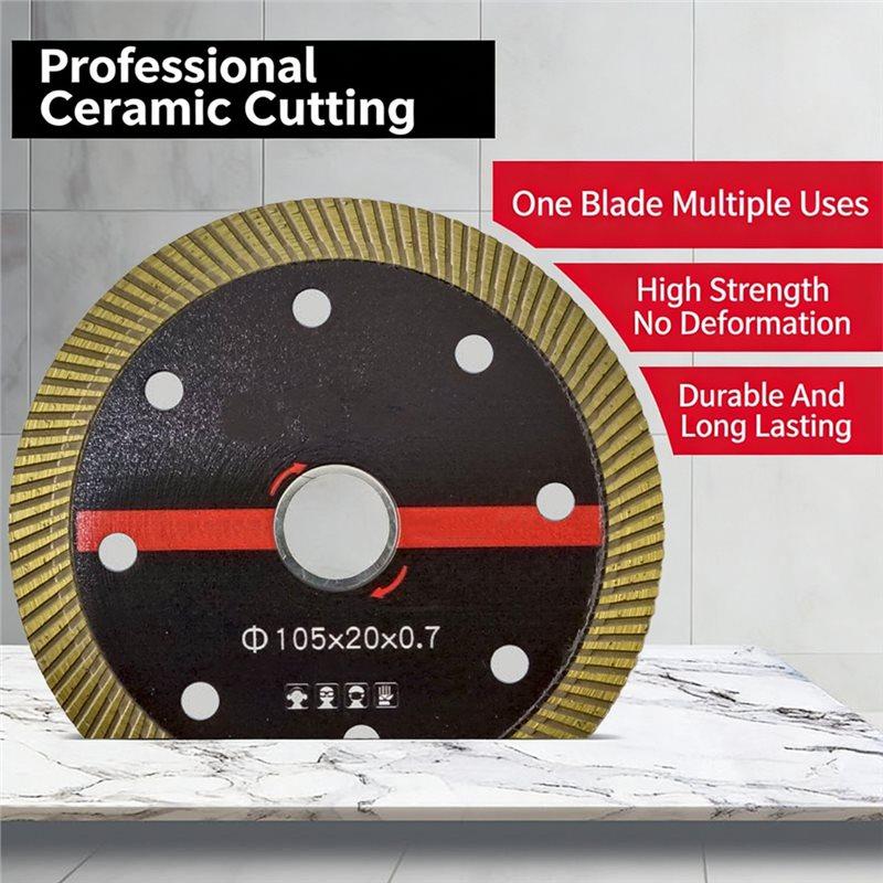 SHGO-Diamond Turbo Cutting Disc Saw Blade For Porcelain Tile Cutter, For Angle Grinder Compatible